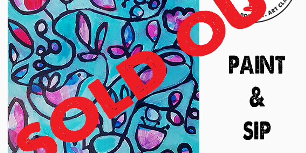 Friday 4th June Paint and Sip 6pm-8pm $45