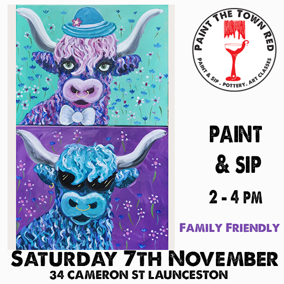 Saturday 7th November 2 -4pm Paint n sip