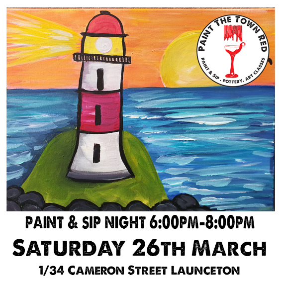 Saturday 26th March Paint and Sip 6pm-8pm $45