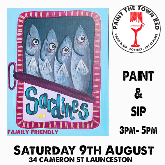 Saturday 9th August Paint and Sip 3pm-5pm (Family Friendly)