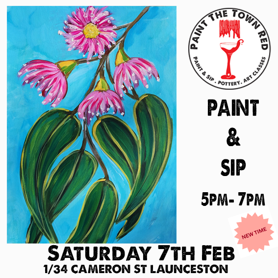 Saturday 7th Feb 5 -7pm Paint n sip