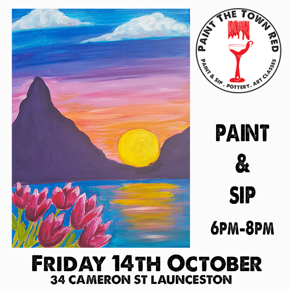 Friday 14th October Paint and Sip 6pm-8pm