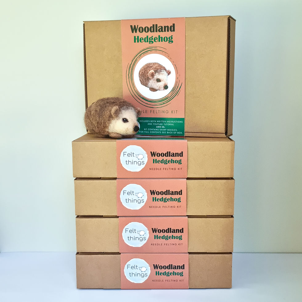 Thumbnail: Needle Felting Kit, Woodland Hedgehog