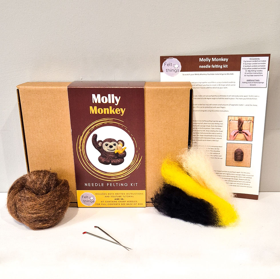 Thumbnail: Needle Felting Kit, Molly Monkey