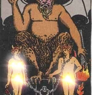 【塔羅主牌】【15】魔鬼/惡魔 (The Devil) 正位/逆位愛情意思,解析