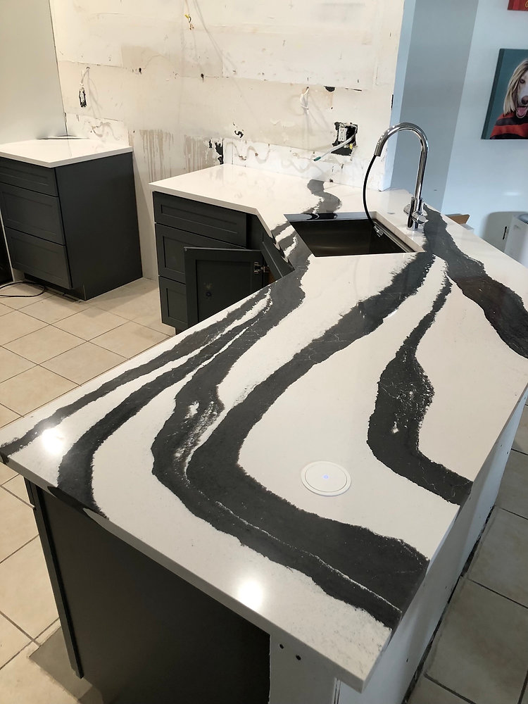 Cambria Quartz Bentley Kitchen Countertops installed
