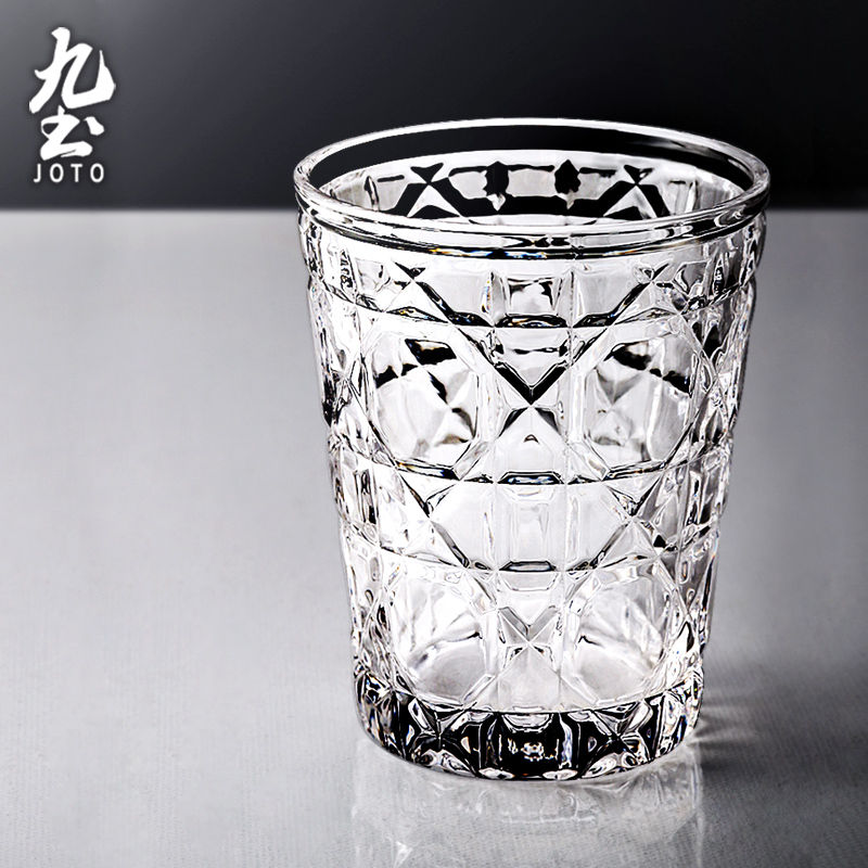 섬네일: JOTO Minimalist Slanted Diamond Eco-Friendly and Safe Glass Cup CUPR0539
