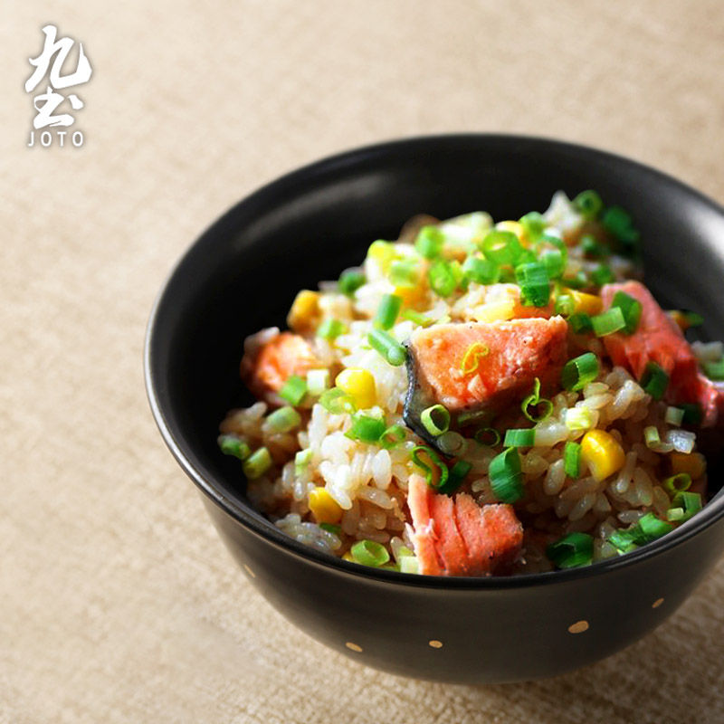 Thumbnail: JOTO High-legged, non-ironing Japanese Handmade Ceramic Rice Bowl CJR0449