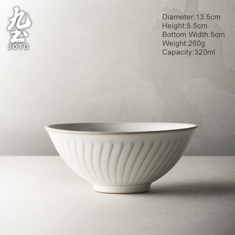 サムネイル： JOTO Simple and Generous Elegant shape Vintage Handmade Ceramic Tableware CJR059