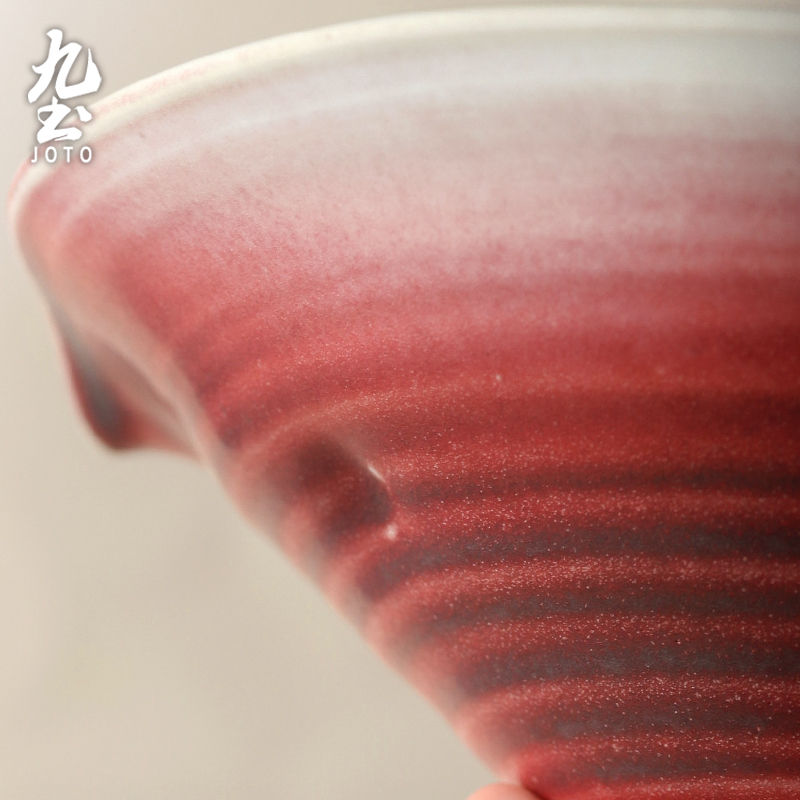 Thumbnail: JOTO Handmade Vintage Ceramic Noodle Bowl Sliced Mouth Soup Bowl CJR0522
