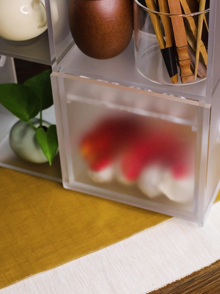 섬네일: JOTO Acrylic Frosted Porcelain Shelf Multi-Purpose Cabinet PJR0096