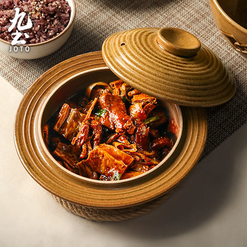 縮圖：JOTO Handmade Clay Dry Pot Casserole CJR0496
