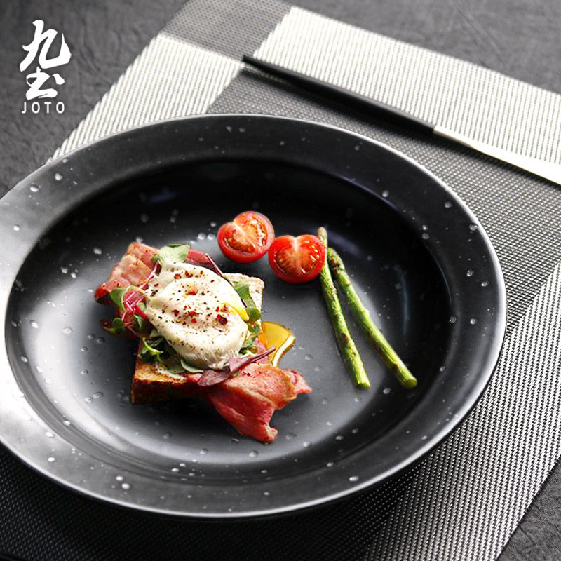 섬네일: JOTO Japanese Handmade Vintage Ceramic Plate CJR0447