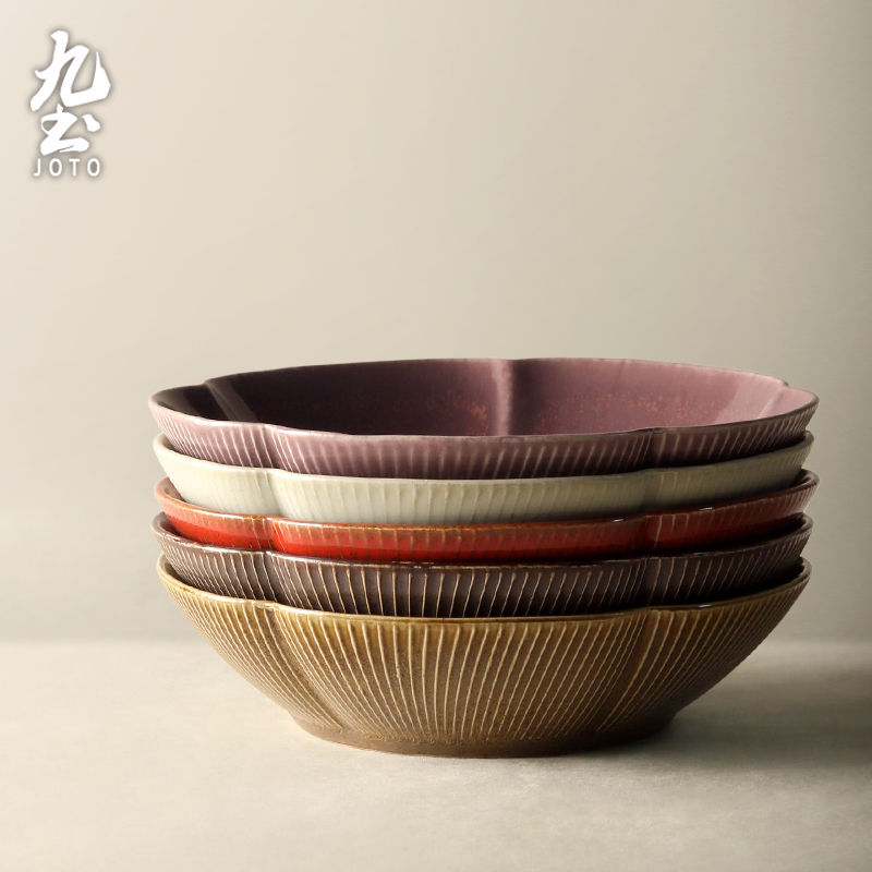 サムネイル： JOTO Handmade Rustic Ceramic Petal  Plate CJR0515