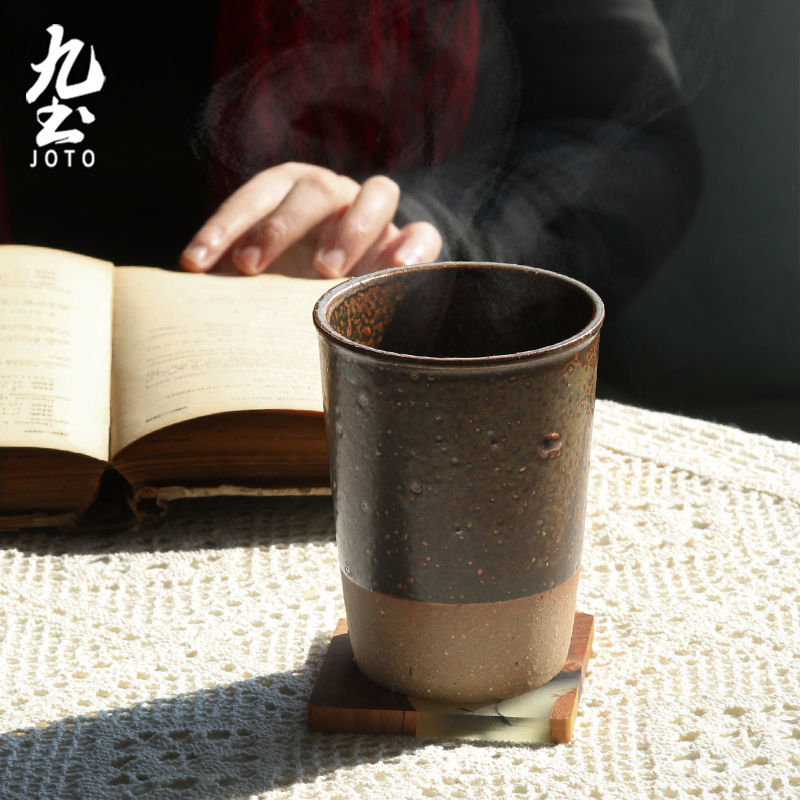 サムネイル： JOTO Vintage Ceramic Mug for Home Use - Classic and Durable Coffee Cup CUPR0588