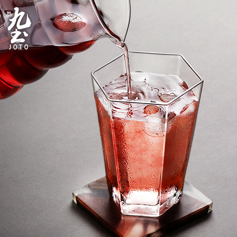 섬네일: JOTO Handcrafted Creative Hexagonal Perfect Gift Choice Glass Cup CUPR0528