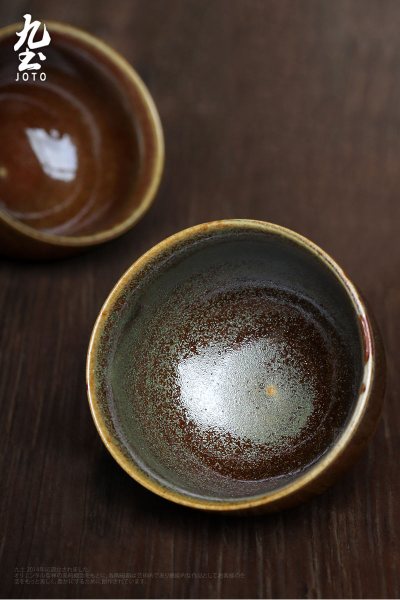 Thumbnail: JOTO Vintage Rustic Ceramic Tasting Cup – Kiln-Glazed  Tea Cup XCBR0140