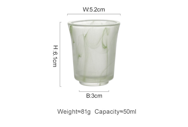 サムネイル： JOTO Vintage Glass Tea Cup XCBR0146