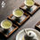 Thumbnail: JOTO Begonia Glass Walnut Coasters PJR0089