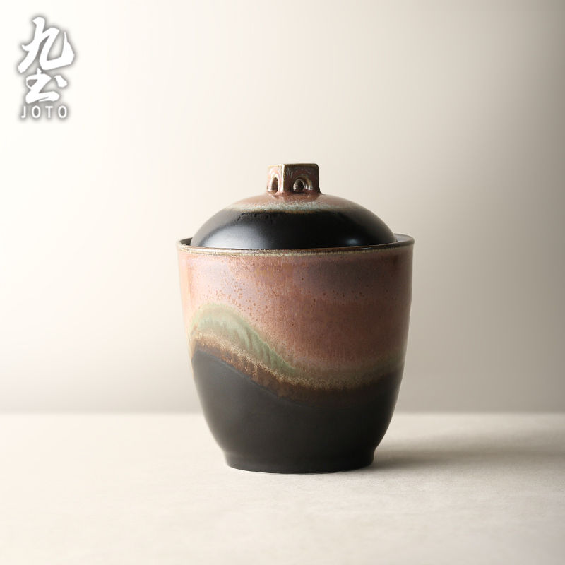縮圖：JOTO  Vintage Ceramic Double-Stewed Pot with Lid CJR0574