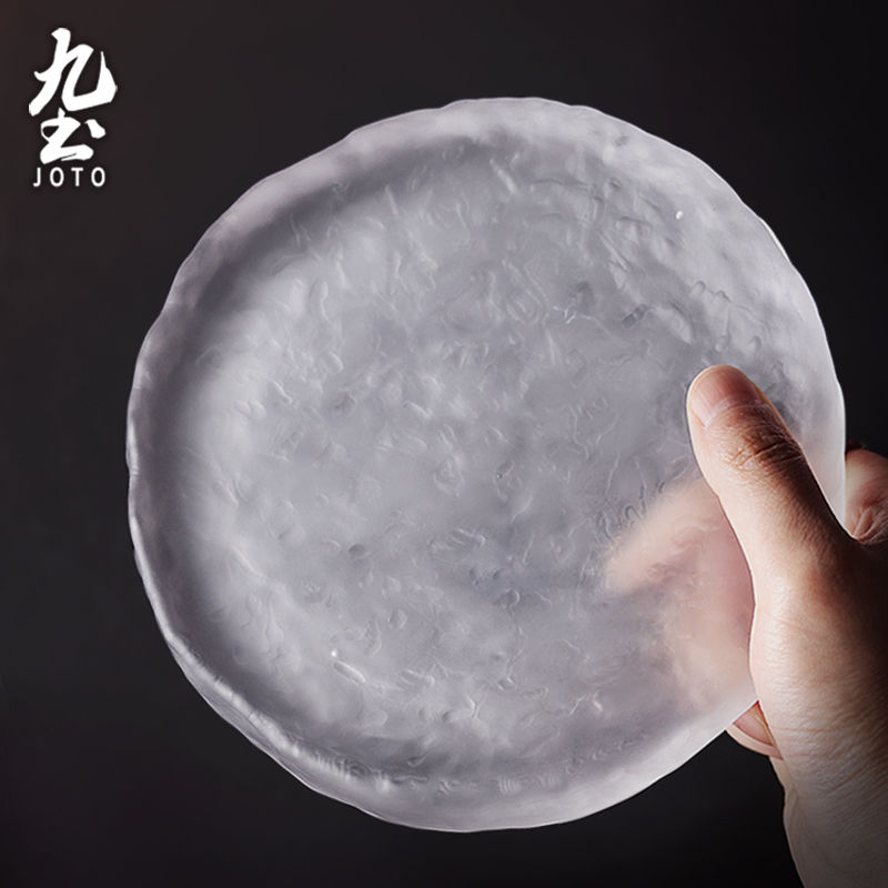 サムネイル： JOTO Handmade Japanese Glass Teapot Stand and Snack Plate HPR0039