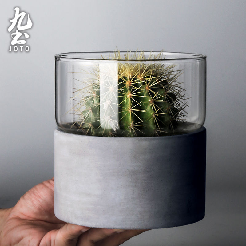 섬네일: JOTO Simple Cement Glass Vase Decoration DER0032