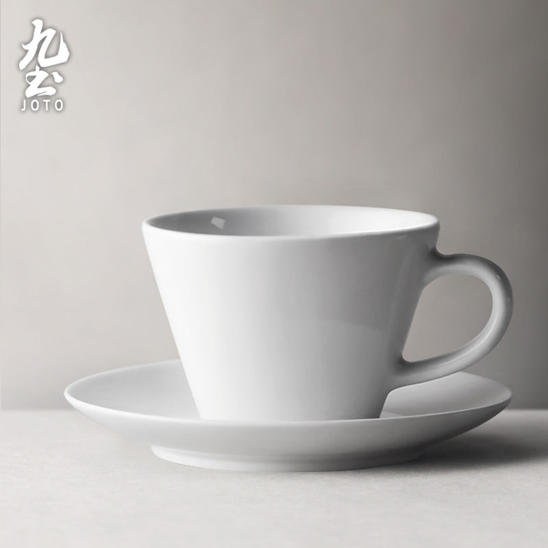 섬네일: JOTO Japanese Ceramic Coffee Cup & Saucer Set CFR0130