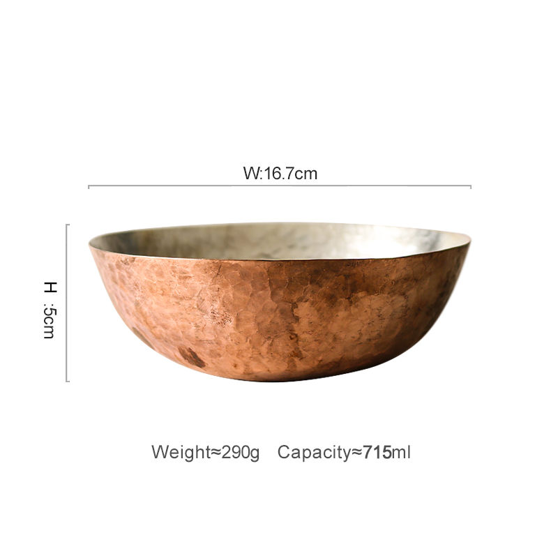サムネイル： JOTO  Handmade Hammered Copper  Tea Bowl PJR0015