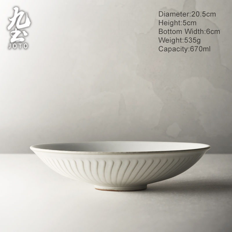 サムネイル： JOTO Simple and Generous Elegant shape Vintage Handmade Ceramic Tableware CJR059