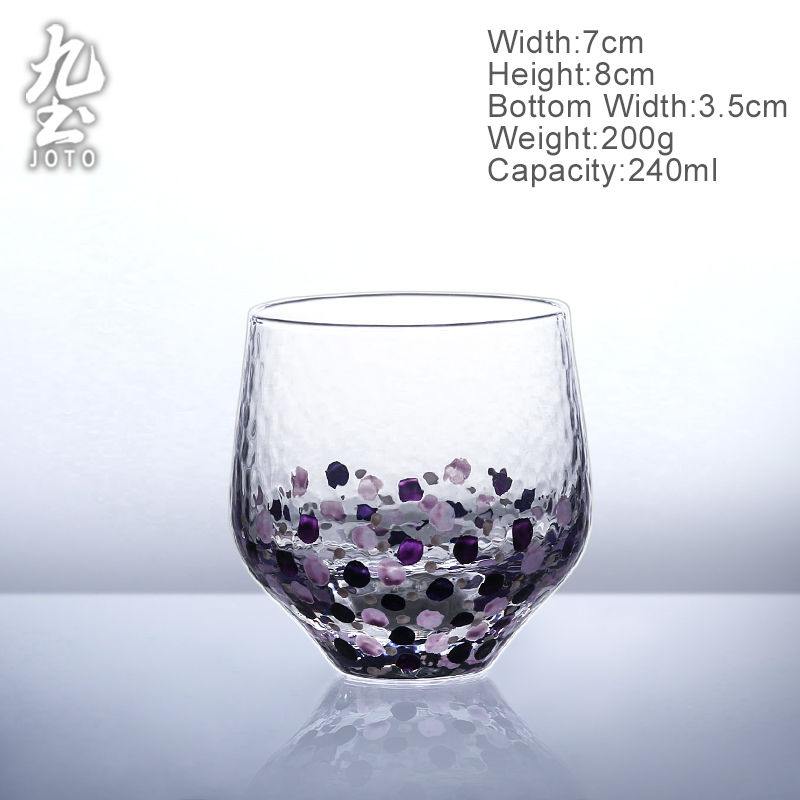 Thumbnail: JOTO Creative Painted Hammered Glass Cup  CUPR0593