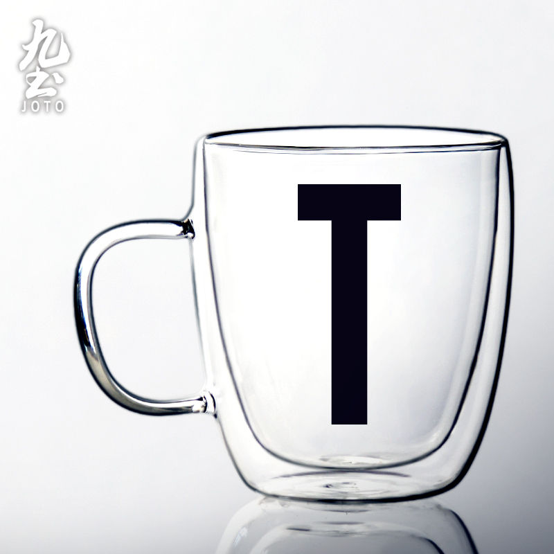 縮圖：JOTO Glass Personalized Monogrammed Mug CUPR0488