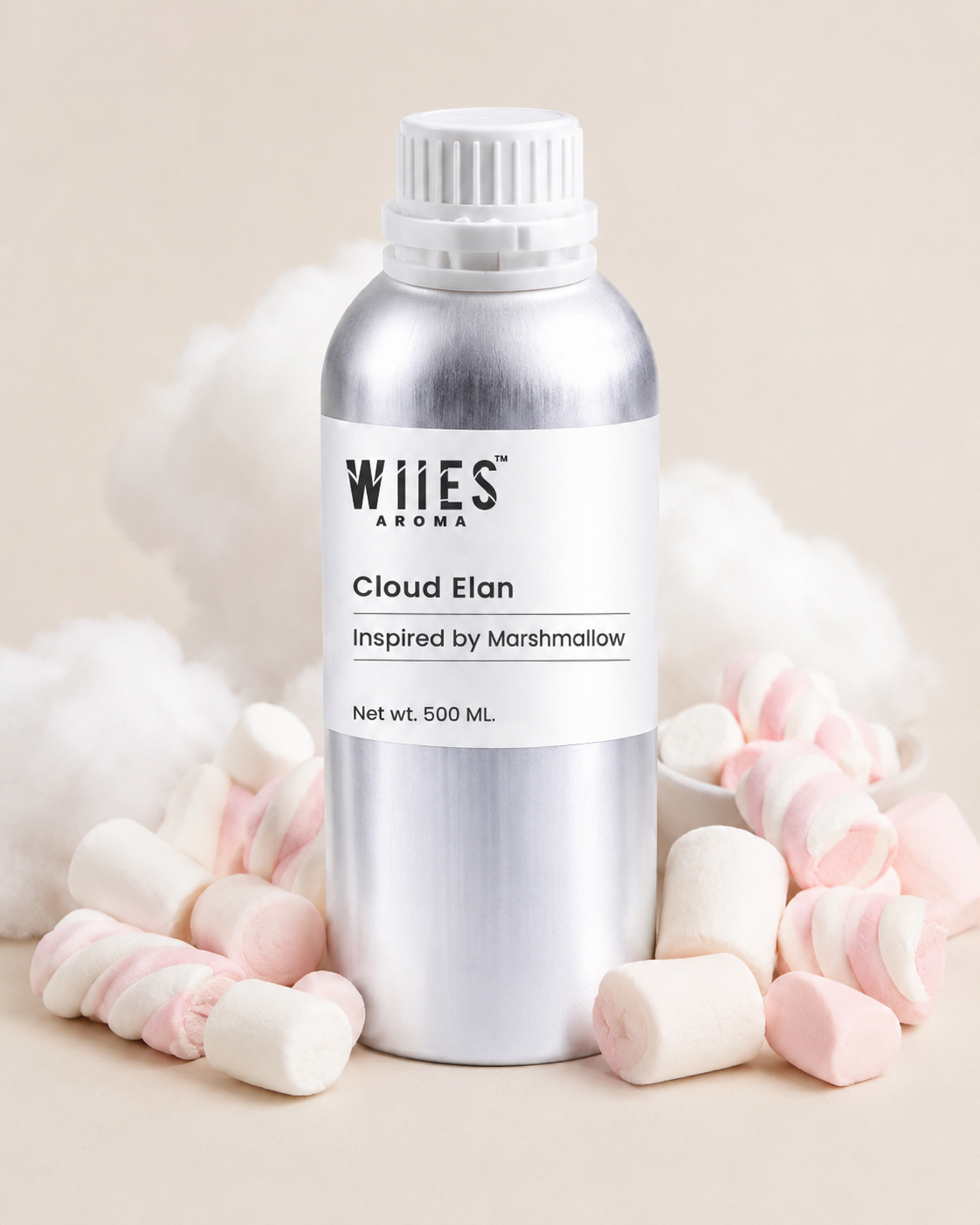 WIIES Aroma Cloud Elan Inspired by Marshmallow Fragrance Oil 500 ML