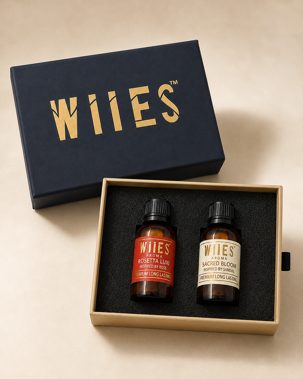 Thumbnail: The Scent Chapter Aroma Oil Gift Hamper Pack of 2 | WIIES Aroma