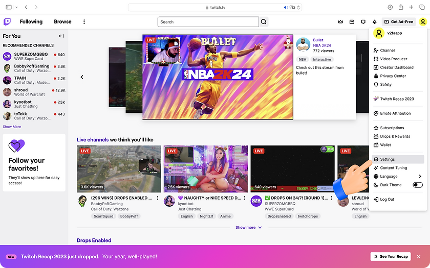 Gambar pengaturan kode otentikasi 2 langkah untuk akun Twitch
