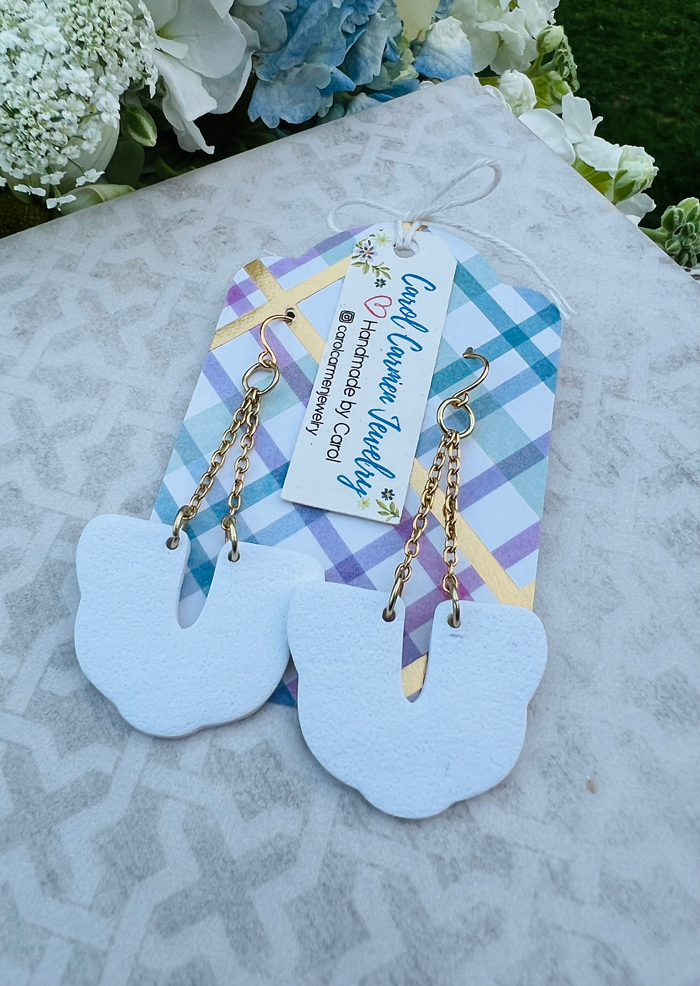 Thumbnail: Cloud Dance Polymer Clay Earrings