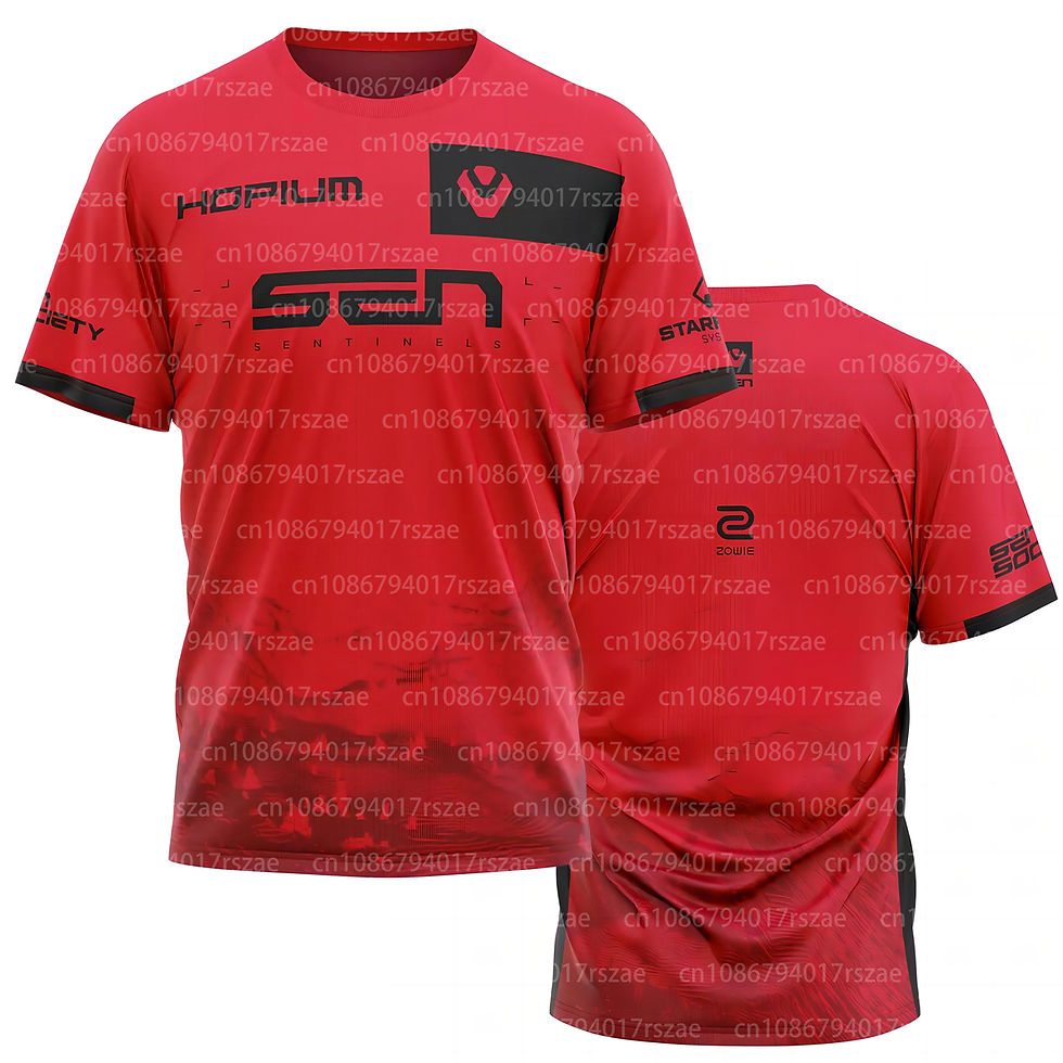 Thumbnail: Sentinels 2024 Esports Team Men's Jersey Summer Sports Short Sleeve T-Shirt Cust