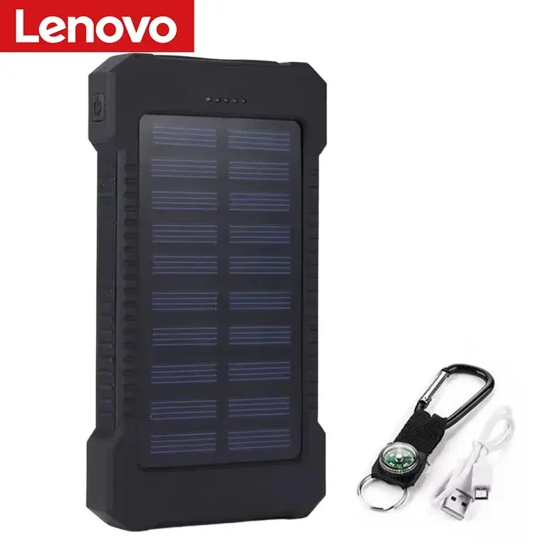 Thumbnail: Lenovo 500000mAh Solar Power Bank Super Fast Charging Large Capacity Portable Ex