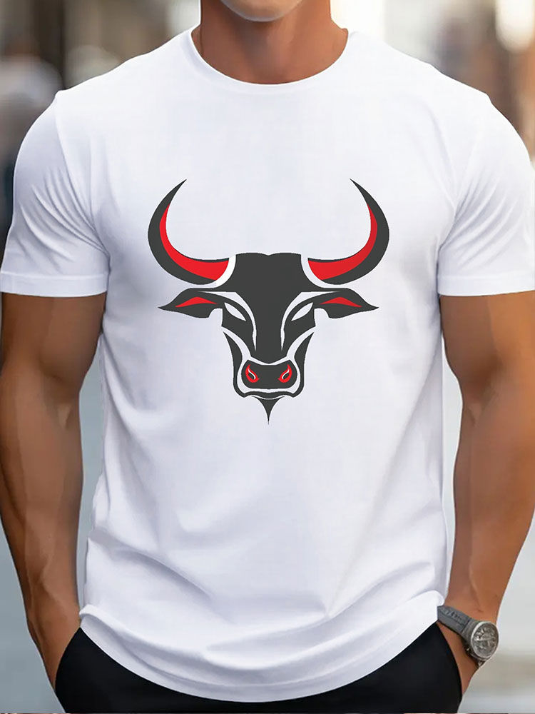 Thumbnail: 3D Skull Print Men's Fashion T-shirt Summer Men's Top Sports Fitness Men's Short