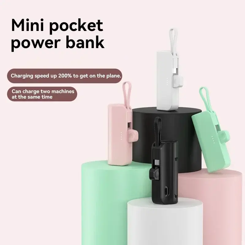 Thumbnail: Lenovo 50000mAh 2-in-1 Capsule Power Bank Portable Mini Large Capacity Fast Char