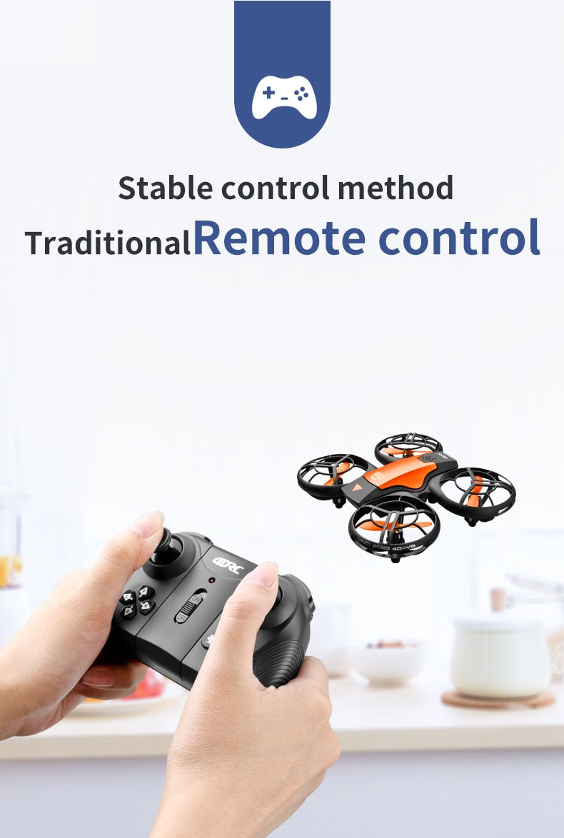 Thumbnail: V8 New Mini Drone 4K 1080P HD Camera Drones WiFi Fpv Air Pressure Height Maintai