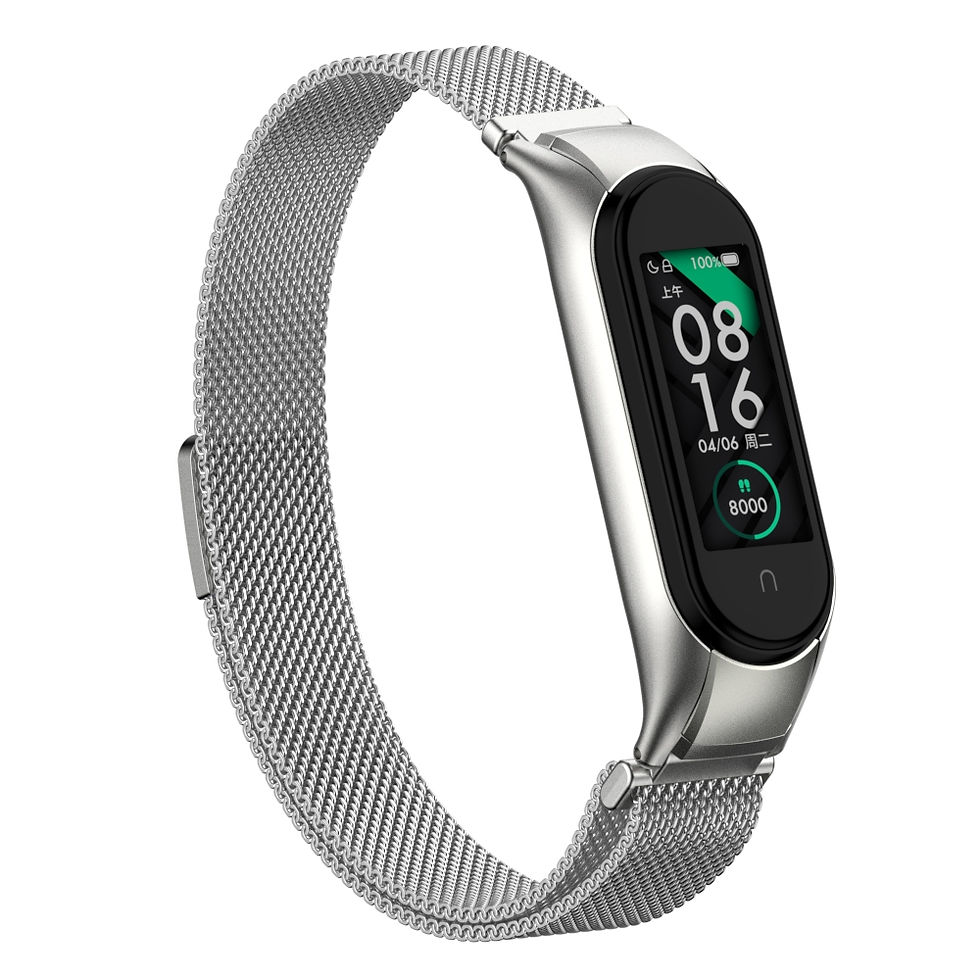 Thumbnail: Milanese Loop Strap For Xiaomi Mi Band 6 5 4 3 stainless steel watch belt Bracel