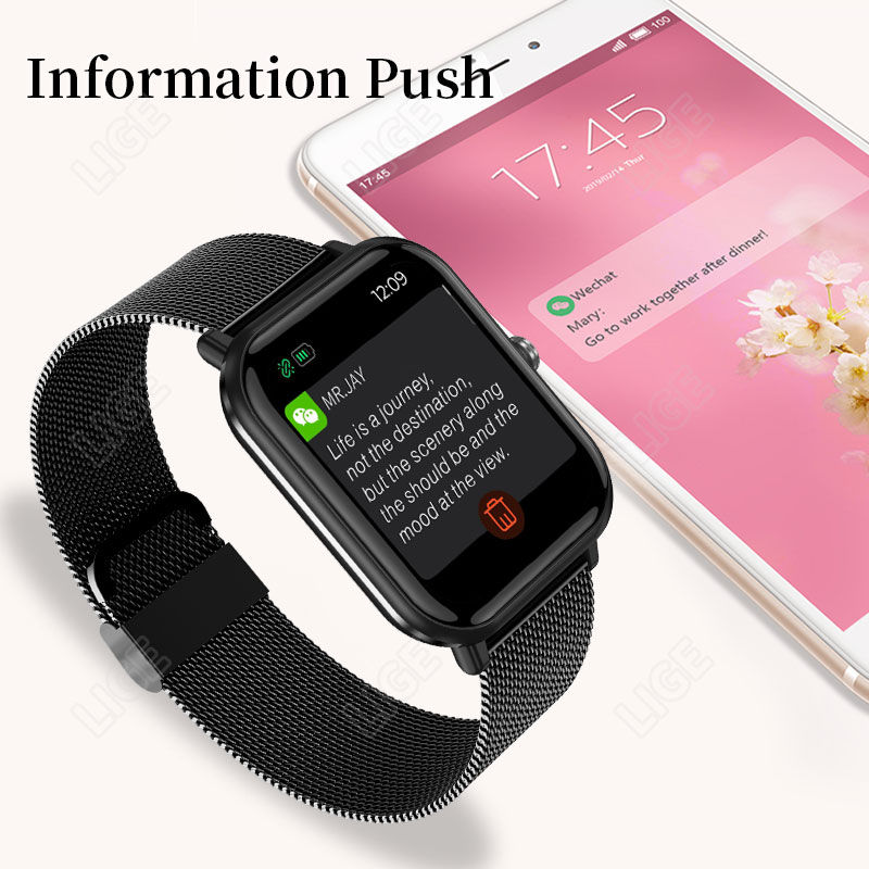 Thumbnail: 2024 New Men Smart watch Ladies Full Touch Screen Sports Fitness watch IP67 Wate