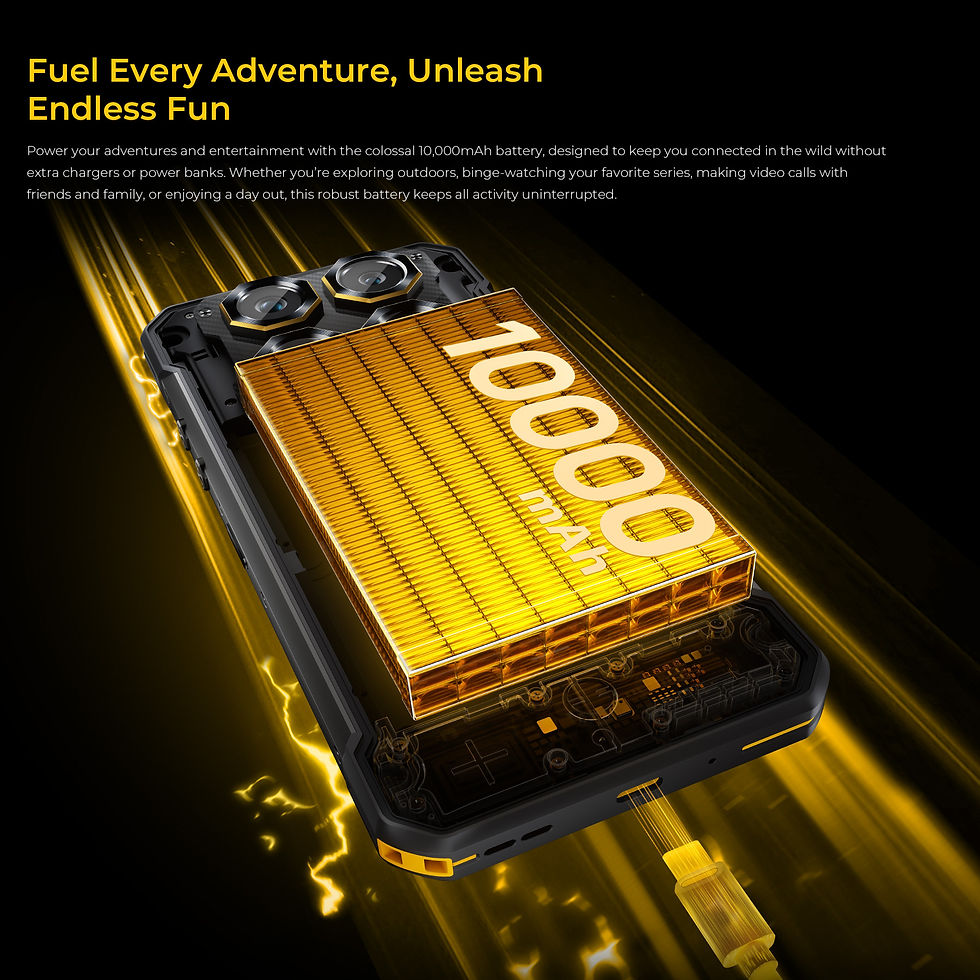 Thumbnail: OUKITEL WP60 10000mAh Rugged Phone 7.2” HD+ Display 48GB(16+32) +512GB MTK 702