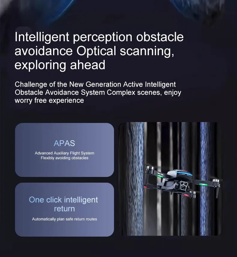 Thumbnail: Xiaomi S2 Max Drone Professional 8K HD Dual Camera Obstacle Avoidance Foldable Q