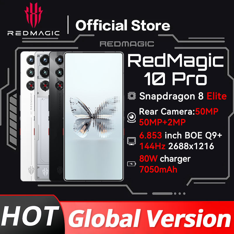 World Premiere Global Version RedMagic 10 Pro 5G Gaming Phone 6.853" Snapdragon