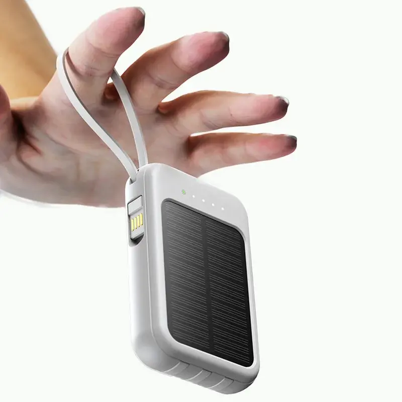 Thumbnail: Lenovo 500000mAh Solar Power Bank High Capacity Fast Charging Built in 4 Cables 
