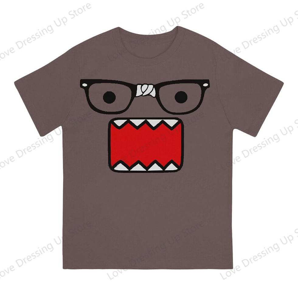 Thumbnail: Domo Kun Print Funny Short Sleeved T-shirt Men Women Versatile  Couple Tops