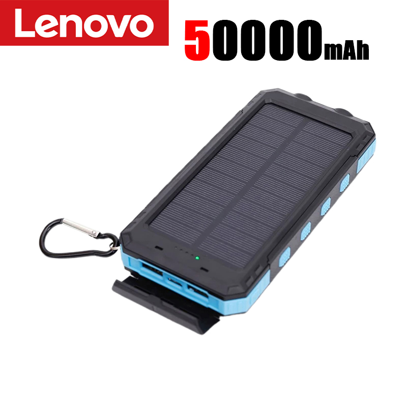 Thumbnail: Lenovo 50000mAh Solar Power Bank  Large Capacity Super Fast Charging Powerbank w
