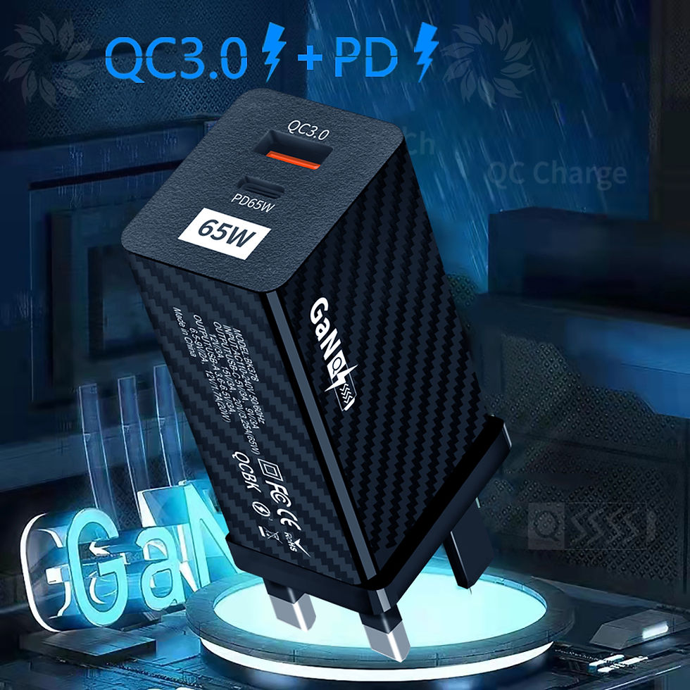 Thumbnail: 65W GaN USB C Charger PD Type C Fast Quick Charging Mobile Cell Phone Wall Adapt
