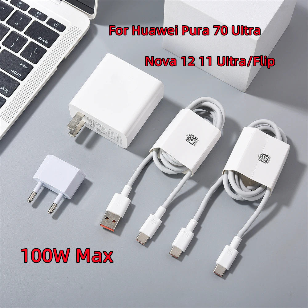 Original Huawei Pura 70 Pro Ultra 100W Universal Charger USB A/C Port SuperCharg